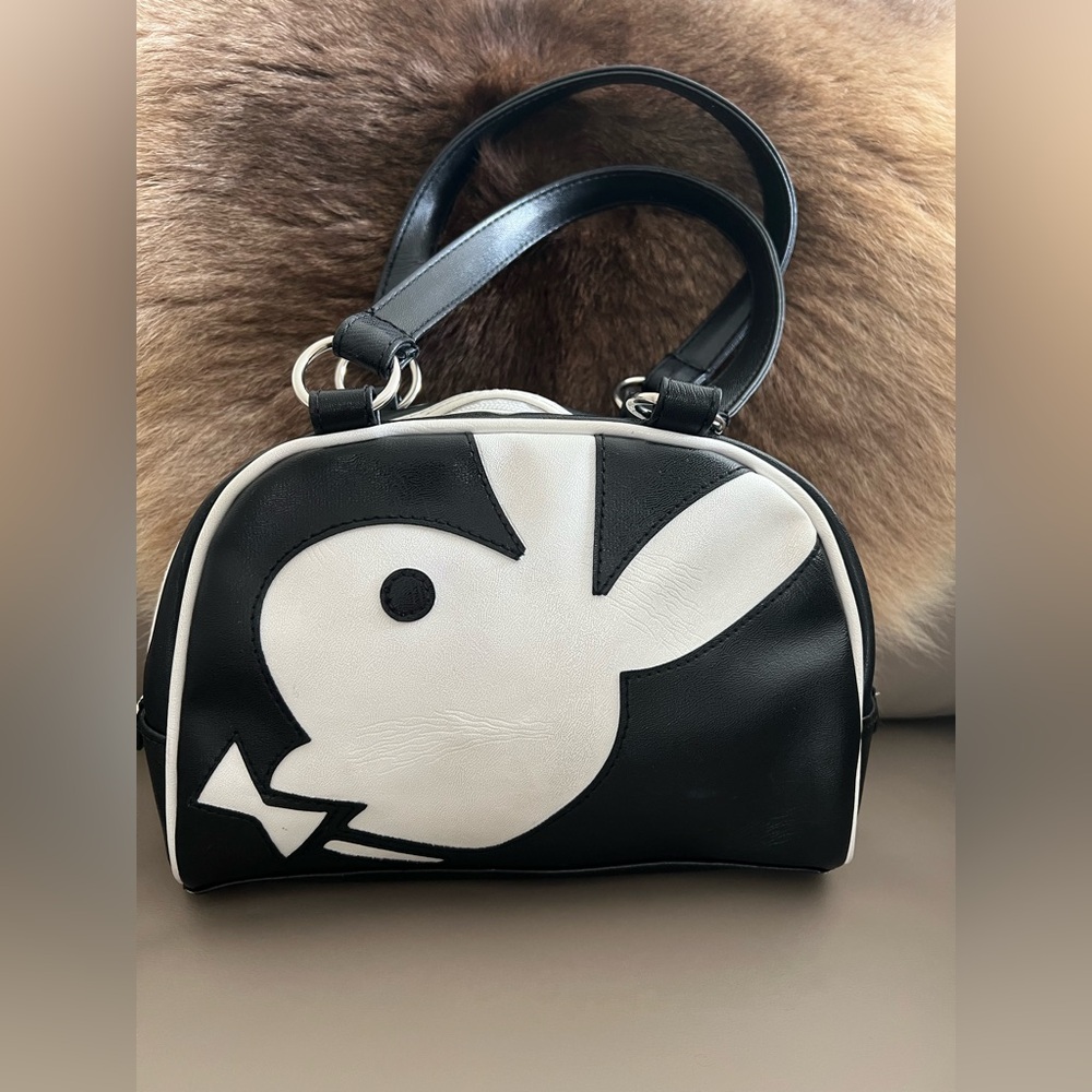 Playboy Bunny Mini Handbag – Y2K Black & White